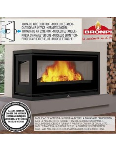 Estufa De Leña Insertable BRONPI Cairo-110-e | Hogar Cahersa