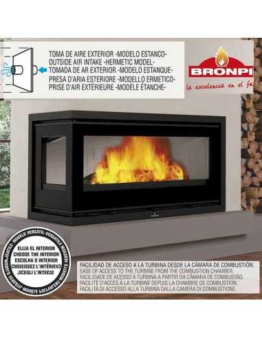 Estufa De Leña Insertable BRONPI Cairo-110-e | Hogar Cahersa