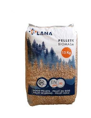 PELLETS LANA SACO 15KG BICOMBUSTIBLE ECOLOGICO