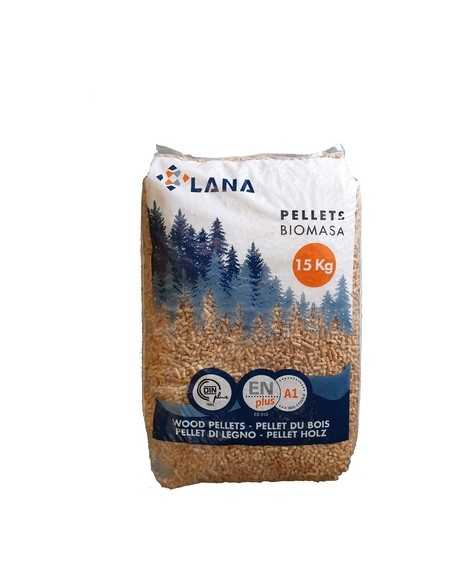 PELLETS LANA SACO 15KG BICOMBUSTIBLE ECOLOGICO