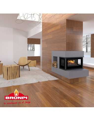 Estufa de Leña Insertable BRONPI Serie PARIS-70 3C Vision