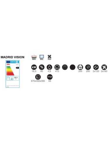 Estufa De Leña Insertable BRONPI Madrid-v Hi | Hogar Cahersa