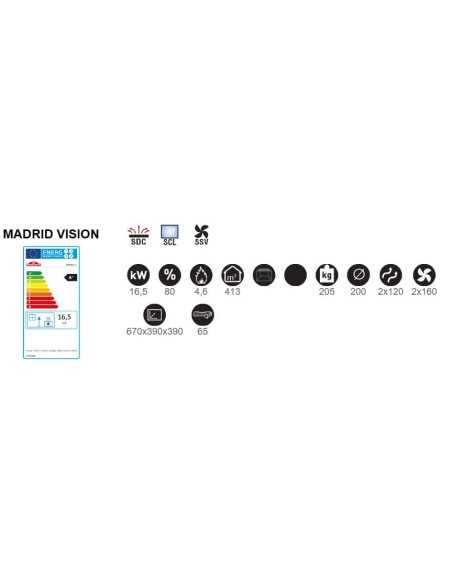 Estufa De Leña Insertable BRONPI Madrid-v Hi | Hogar Cahersa