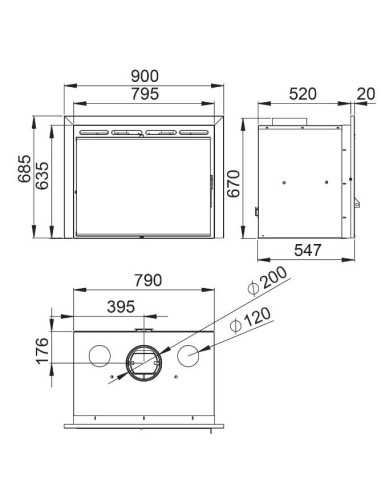 Estufa De Leña Insertable BRONPI Madrid-v Hi | Hogar Cahersa