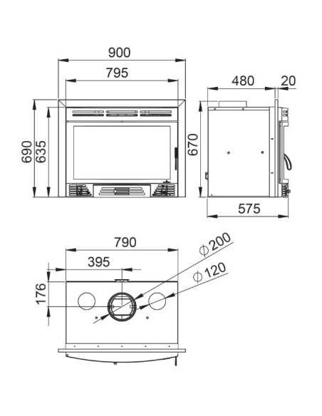 Estufa De Leña Insertable BRONPI Madrid Hier | Hogar Cahersa