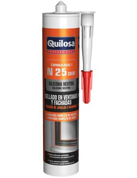 Silicona Neutra QUILOSA N 25 Sepia RAL 8014 Cartucho 300 ml - ¡Consíguelo ahora al mejor precio!