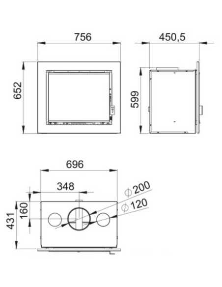 Estufa De Leña Insertable BRONPI Florida-v M | Hogar Cahersa