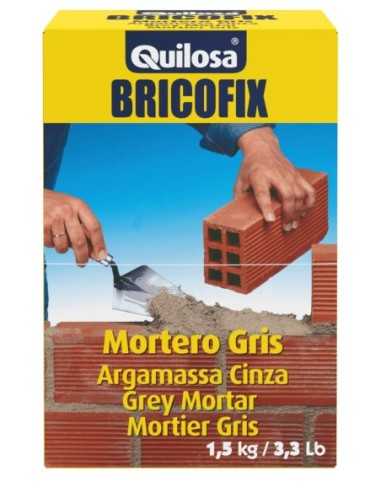 Mortero QUILOSA BRICOFIX Gris 1.5 kg - ¡Consíguelo ahora al mejor precio!