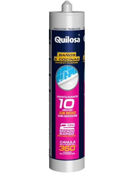 Silicona Acida QUILOSA BAÑOS Y COCINA blanco 280 ml - ¡Consíguelo ahora al mejor precio!