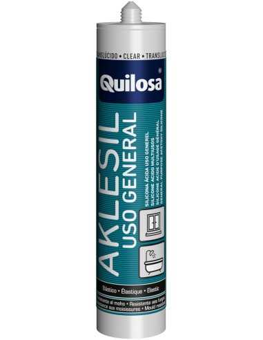 Silicona Acida QUILOSA AKLESIL uso general blanco 280 ml - ¡Consíguelo ahora al mejor precio!