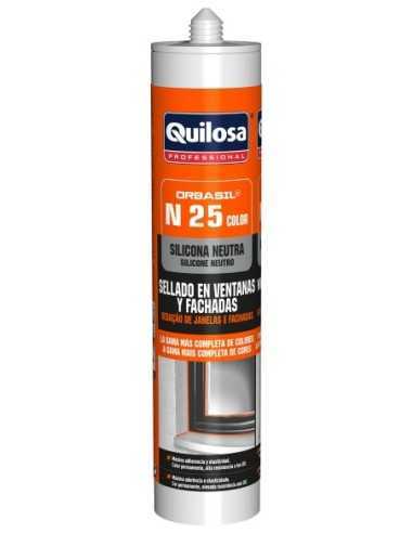 Silicona Neutra QUILOSA N 25 Color Chocolate RAL 8017 Cartucho 300 ml - ¡Consíguelo ahora al mejor precio!