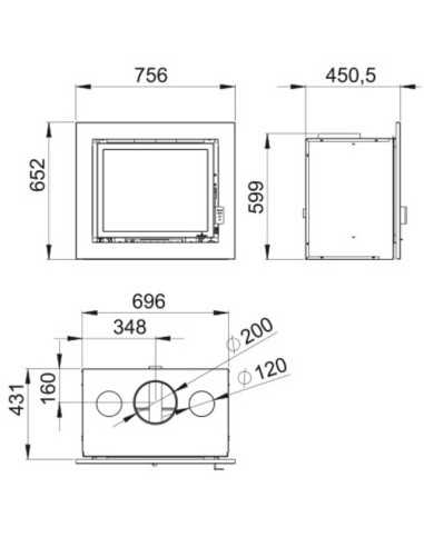 Estufa De Leña Insertable BRONPI Florida Met | Hogar Cahersa