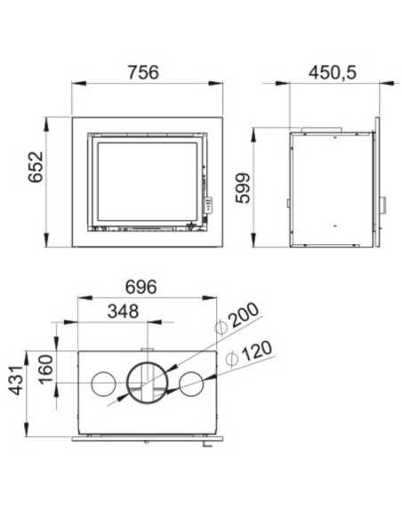Estufa De Leña Insertable BRONPI Florida Met | Hogar Cahersa