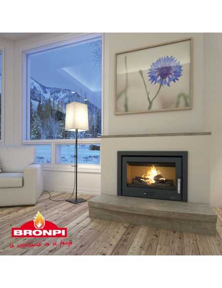 Estufa de Leña Insertable BRONPI Rioja Metálico con Turbinas