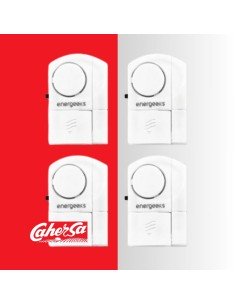 Pack 4 Alarmas Puertas y Ventanas CEVIK - Seguridad Compacta y Eficiente