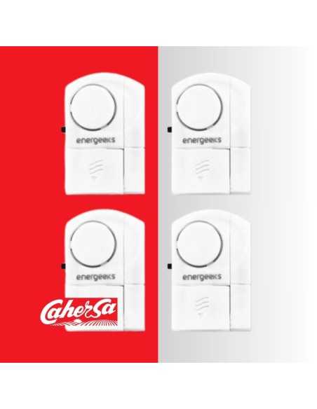 Pack 4 Alarmas Puertas y Ventanas CEVIK - Seguridad Compacta y Eficiente