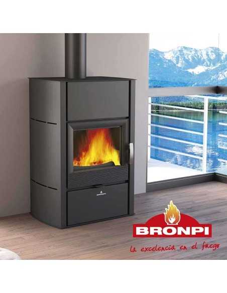 Estufa de leña BRONPI HYDRONOVA-PLUS 15 KW triple combustión