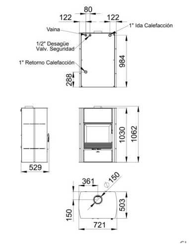 Estufa Caldera De Calefacción De Leña Conect | Hogar Cahersa