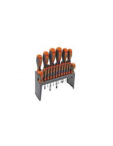 Destornilladores Combinados ALYCO ORANGE Juego 18 Pz Soporte Plástico