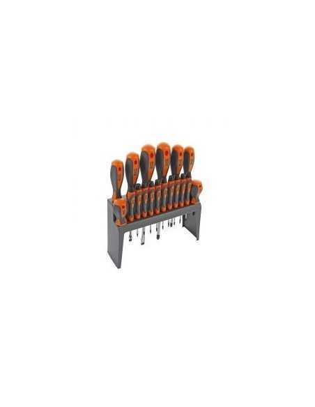 Destornilladores Combinados ALYCO ORANGE Juego 18 Pz Soporte Plástico