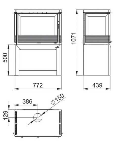 Estufa De Leña BRONPI Versalles Tres Cristal | Hogar Cahersa
