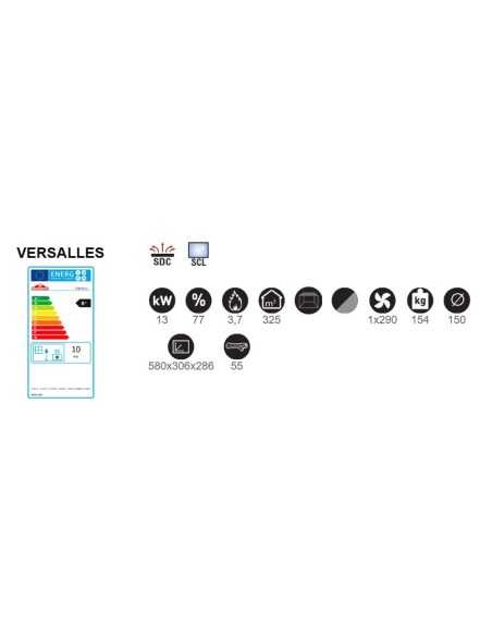 Estufa De Leña BRONPI Versalles Tres Cristal | Hogar Cahersa