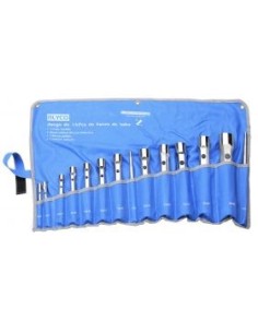 Llaves Fijas Tubo ALYCO Cromo Vanadio Juego 12 Pz + 2 Volvedores