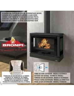 Estufa De Leña BRONPI Versalles-c Para Colga | Hogar Cahersa 2