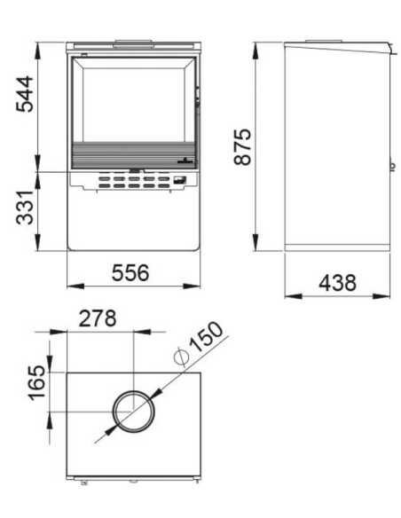 Estufa De Leña BRONPI Croacia -t Frontal Con | Hogar Cahersa