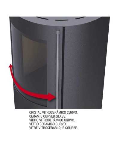 Estufa De Leña BRONPI Dover Redonda Color Ne | Hogar Cahersa