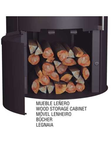 Estufa De Leña BRONPI Dover Redonda Color Ne | Hogar Cahersa