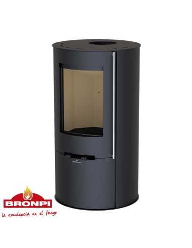 Estufa De Leña BRONPI Dover Redonda Color Ne | Hogar Cahersa