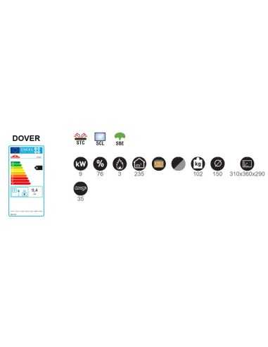 Estufa De Leña BRONPI Dover Redonda Color Ne | Hogar Cahersa