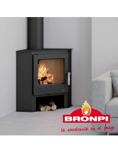 Estufa De Leña De Rincón BRONPI Lerma Doble | Hogar Cahersa