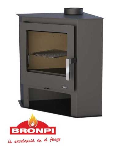 Estufa De Leña De Rincón BRONPI Lerma Doble | Hogar Cahersa