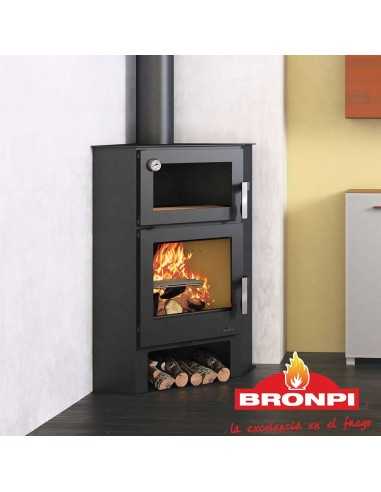 Estufa de leña BRONPI Lerma-H 9Kw con horno