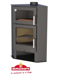 Estufa de leña BRONPI Lerma-H 9Kw con horno 2