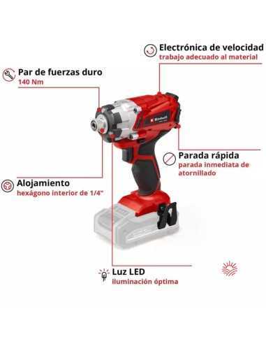 Atornillador de Impacto EINHELL TE-CI 18/1 Li-Solo ¡Potencia y precisión inalámbrica!