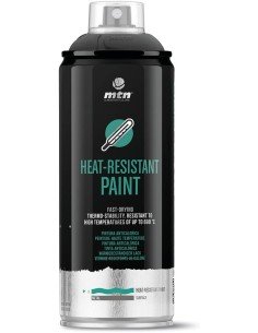 Pintura en Spray MTN PRO ALTA TEMPERATURA NEGRA 400ML