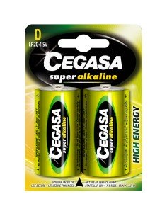 Pila Super Alcalina CEGASA Tipo D LR20 BL2 ¡Compra ahora en Ferretería Cahersa!