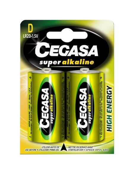 Pila Super Alcalina CEGASA Tipo D LR20 BL2 ¡Compra ahora en Ferretería Cahersa!