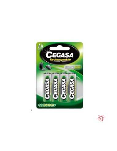 Pilas recargables CEGASA HR6 2100mAh BL4 ¡Compra ahora en Ferretería Cahersa!