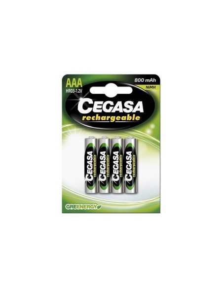 Pila Recargable CEGASA Tipo AAA HR03 800 mAh BL4 ¡Compra ahora en Ferretería Cahersa!