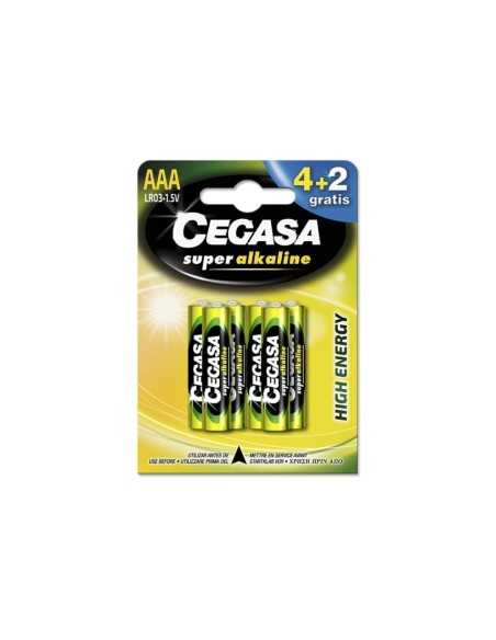 Pila Super Alcalina CEGASA Tipo AAA LR03 B4+2 Gratis