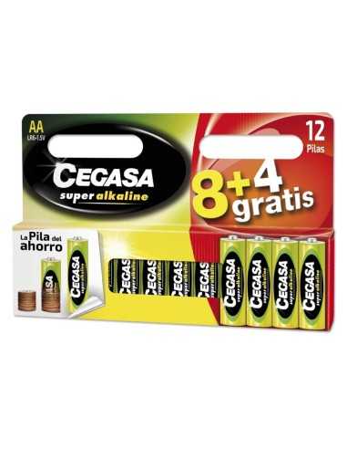 Pila Super Alcalina CEGASA Tipo AA LR6 8+4