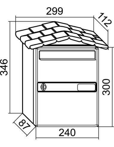 Buzón BTV CHALET-1 VERDE