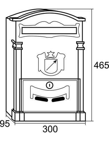Buzón BTV ALHAMBRA-31 NEGRO