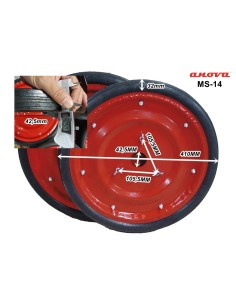 Ruedas Transporte Moto azada ANOVA MS-14 Juego 2