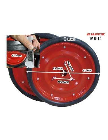 Ruedas Transporte Moto azada ANOVA MS-14 Juego 2