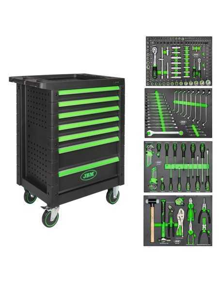 Carro con Herramientas JBM 7 Cajones Verde | Caja o carro de herramientas ALYCO resistente y funcional